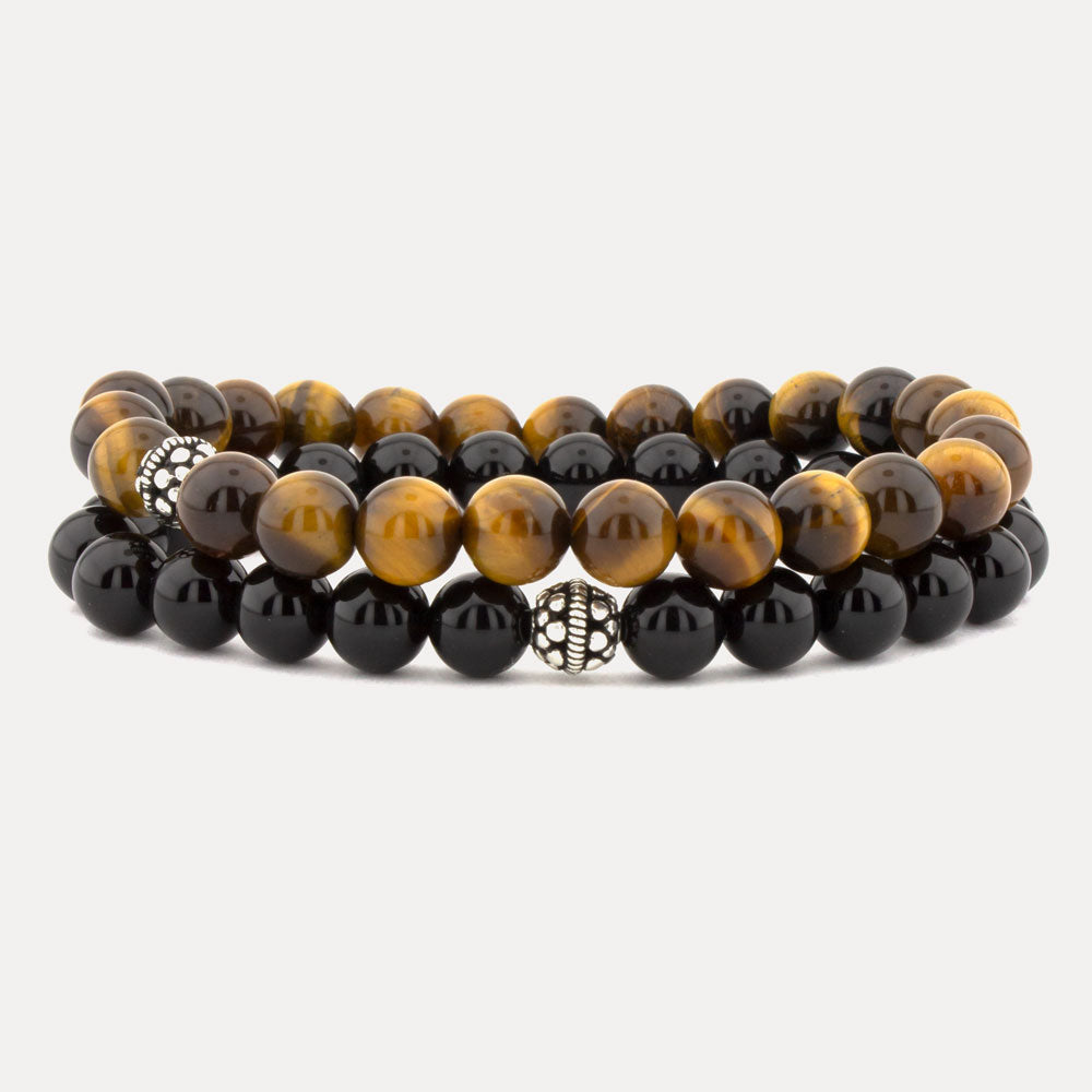 Bracelet Perlé Oeil de Tigre Onyx BGS014