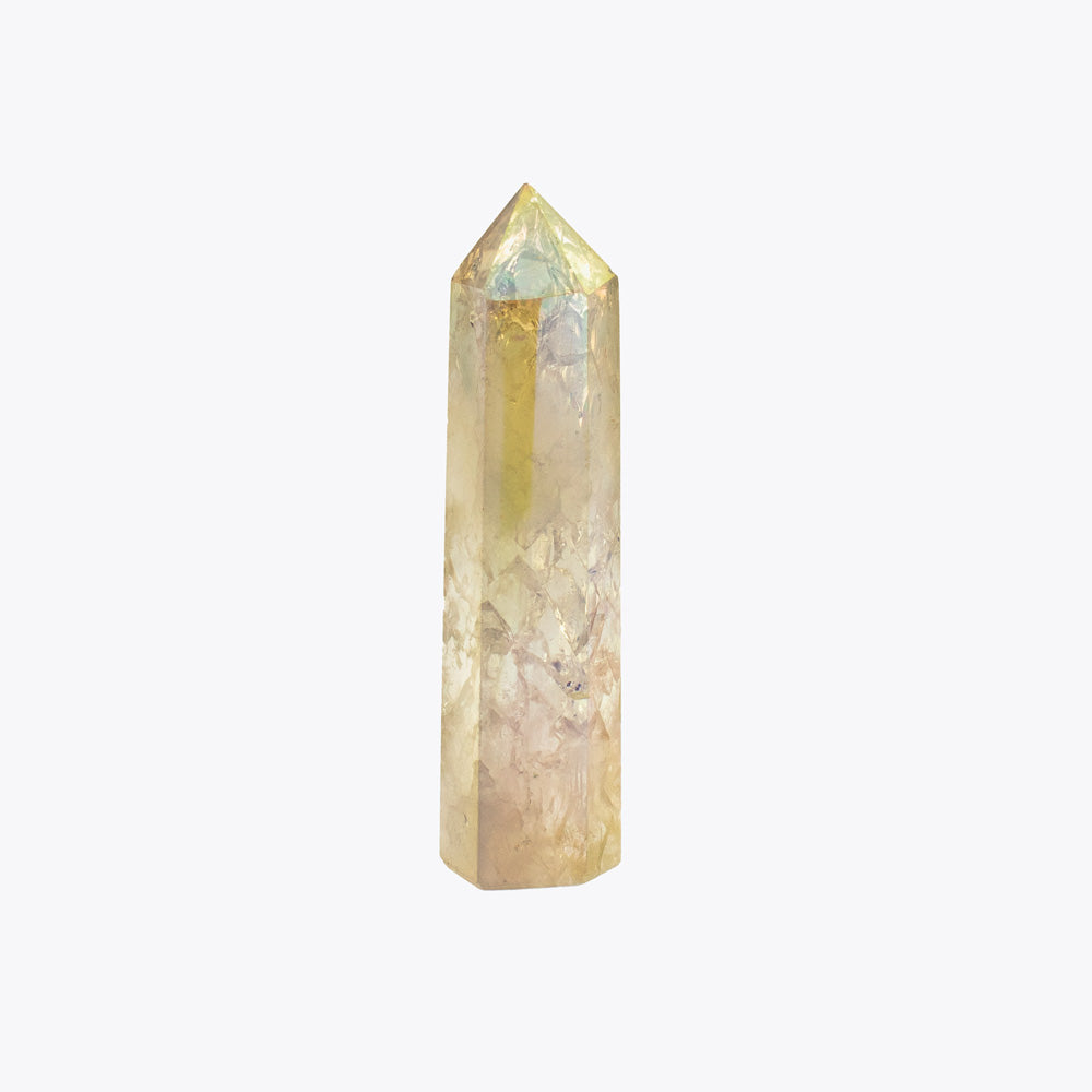 Pierre gemme Obélisque Point Aura Quartz 80 mm