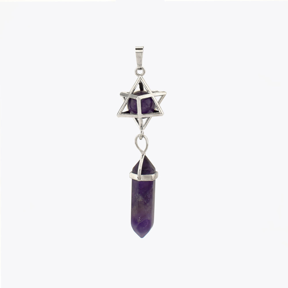 Pendentif améthyste avec chaîne