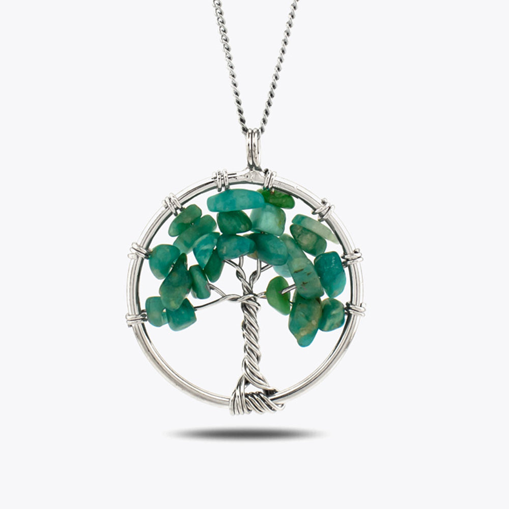 Pendentif amazonite avec chaîne