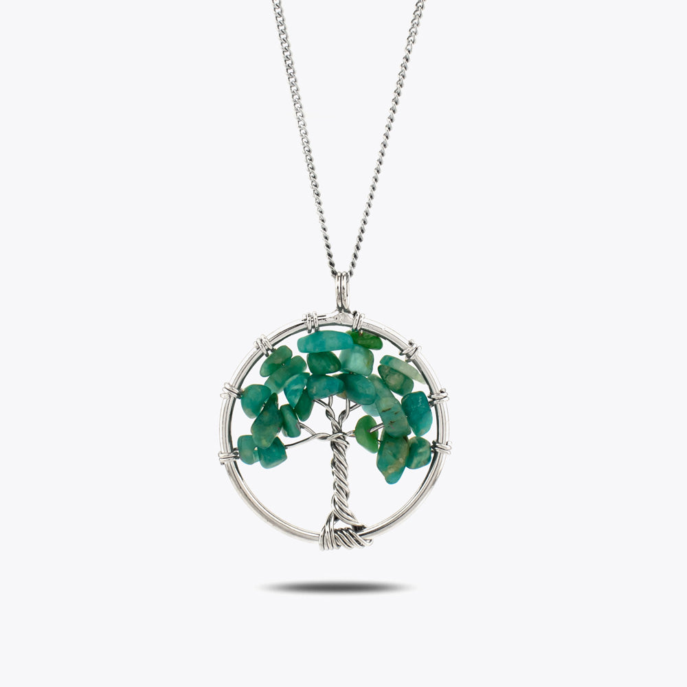 Pendentif amazonite avec chaîne