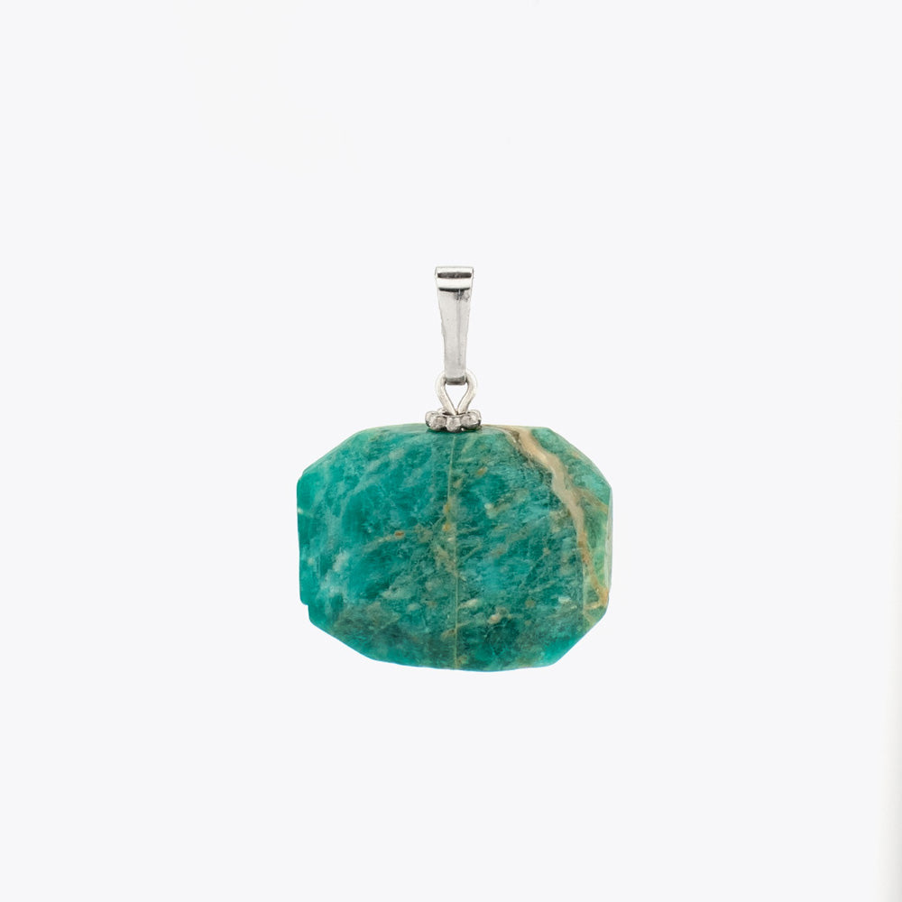 Pendentif amazonite avec chaîne