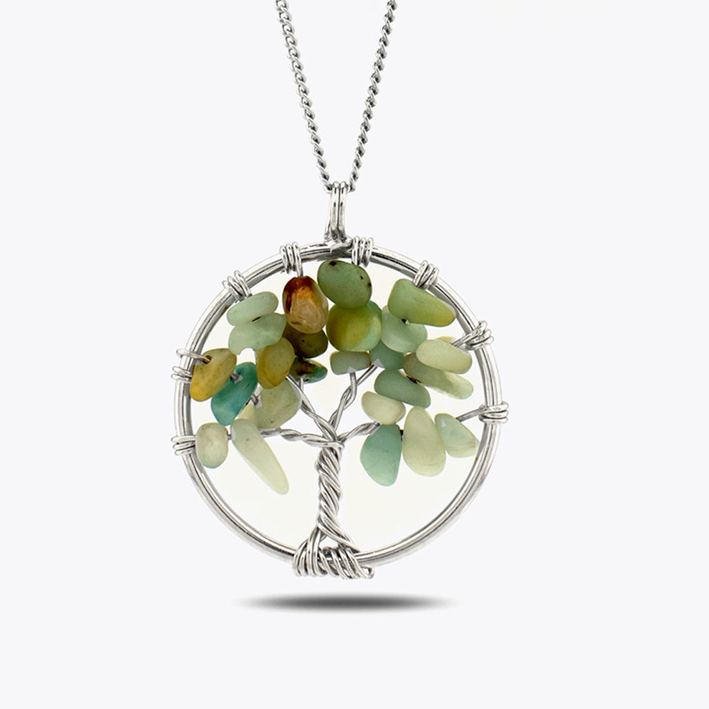 Pendentif amazonite avec chaîne