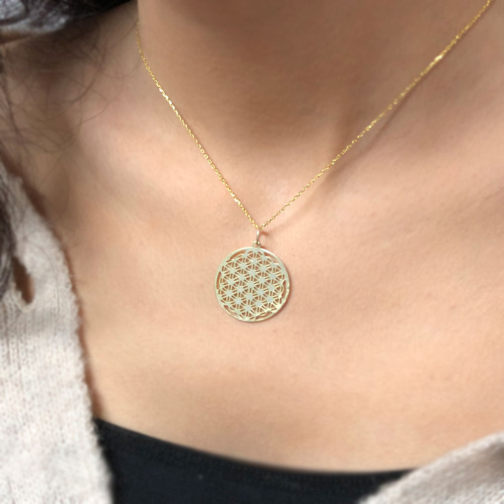 Pendentif Et Collier Fleur De Vie BLAR059