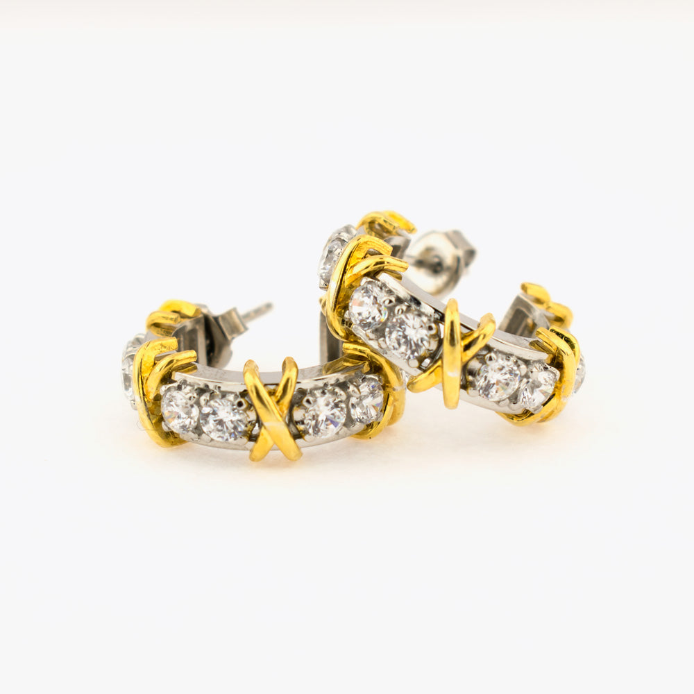 Boucles d'oreilles en argent sterling 925 avec zircone BLAR0144