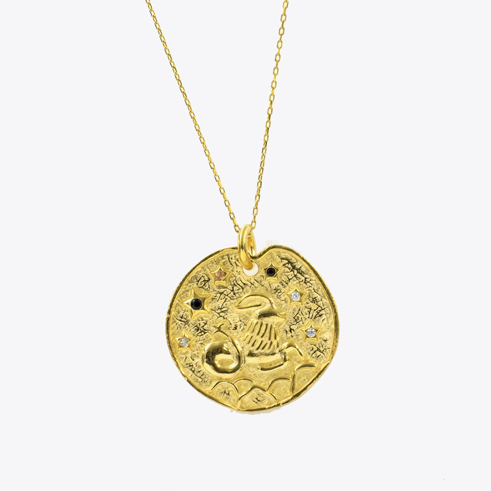 Pendentif signe du zodiaque Bélier avec chaîne BLAR036
