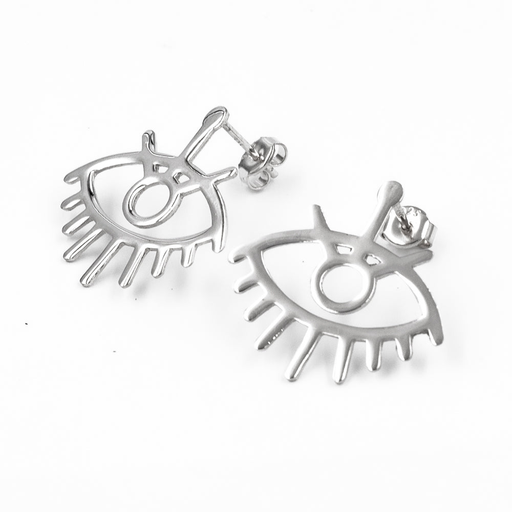 Boucles d'oreilles argent oeil BLAR057