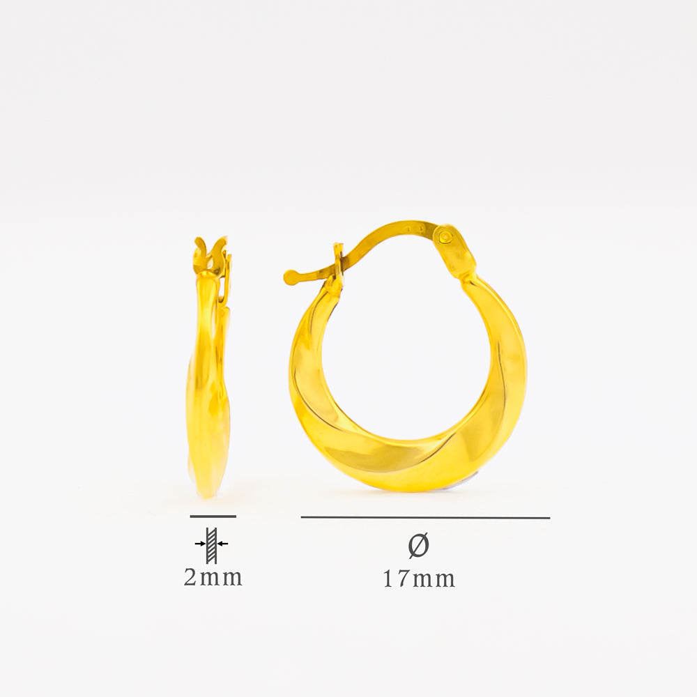 Boucles d'oreilles en argent 925 - 17 mm BLARW019