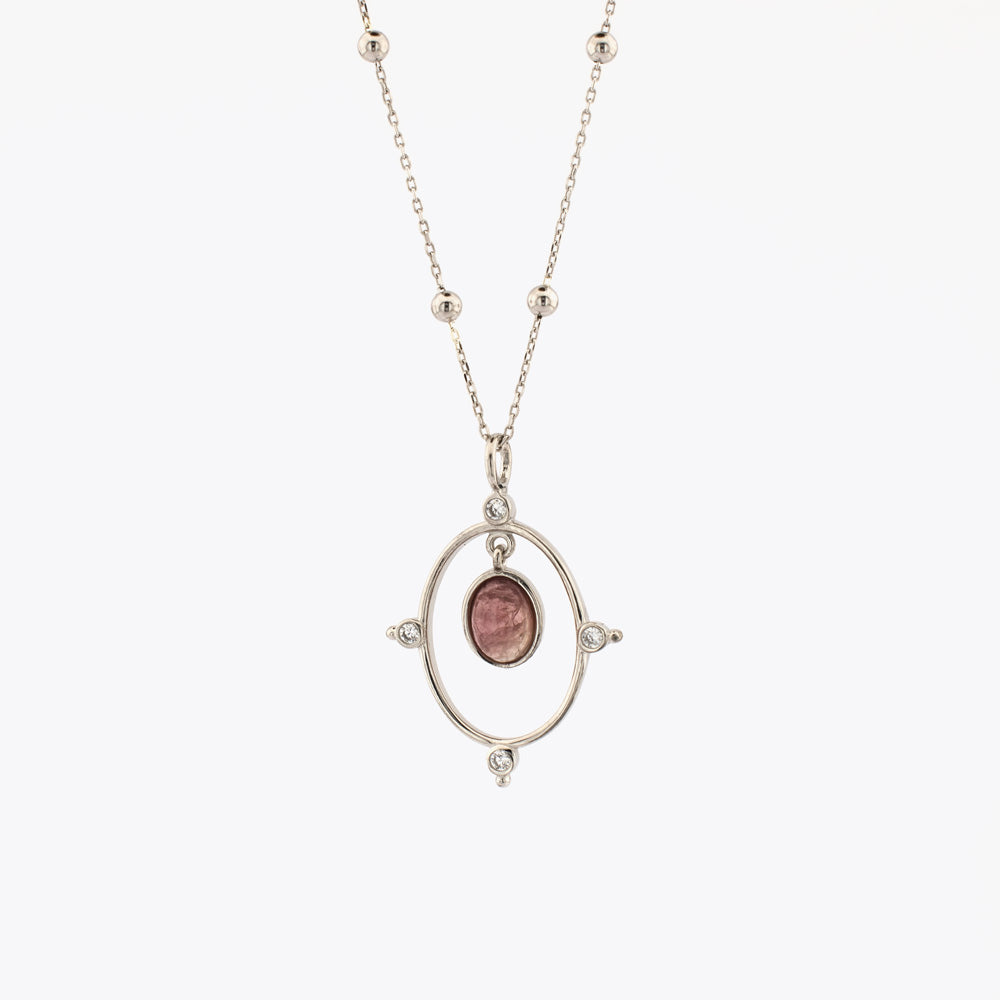 Chakra Silver collier & pendentif pierre naturelle