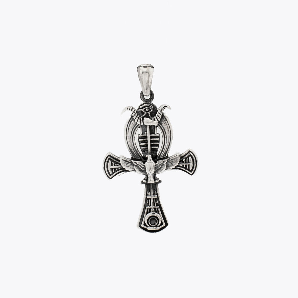 Pendentif collier en argent fait main Ankh égyptien BLARY0122