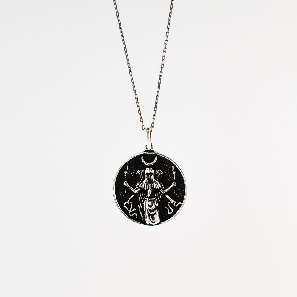 Médaillon Déesse de la Lune - Collier Pendentif