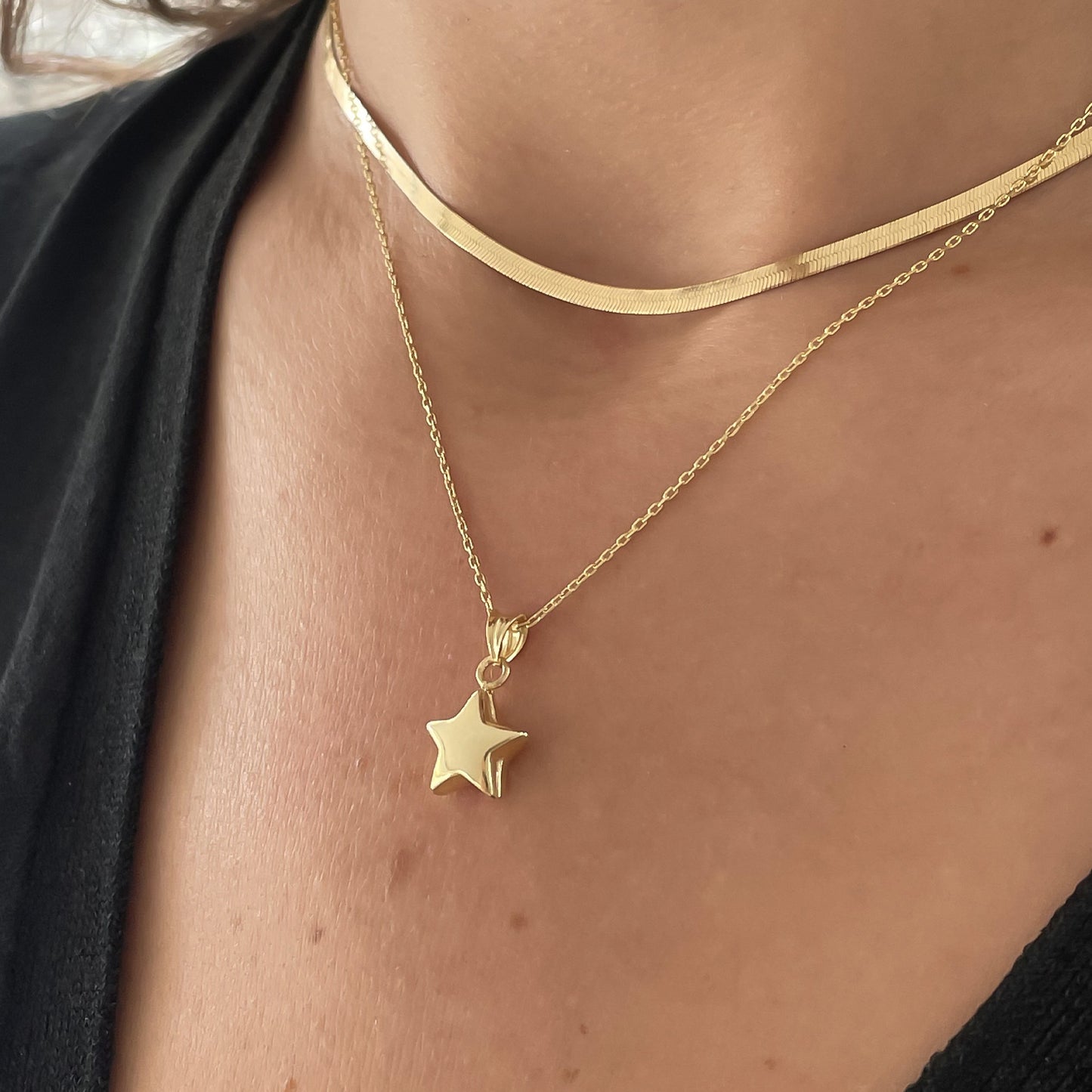 Collier en argent avec pendentif étoile