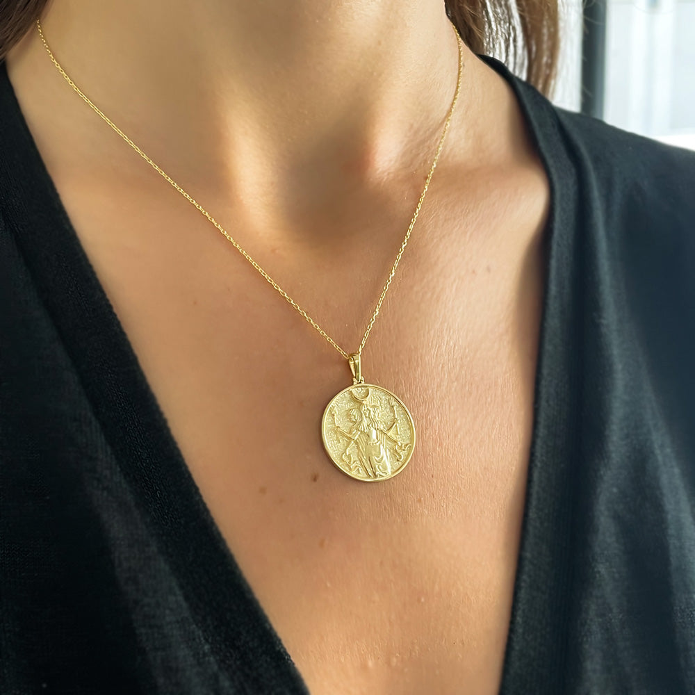 Médaillon Déesse de la Lune - Collier Pendentif