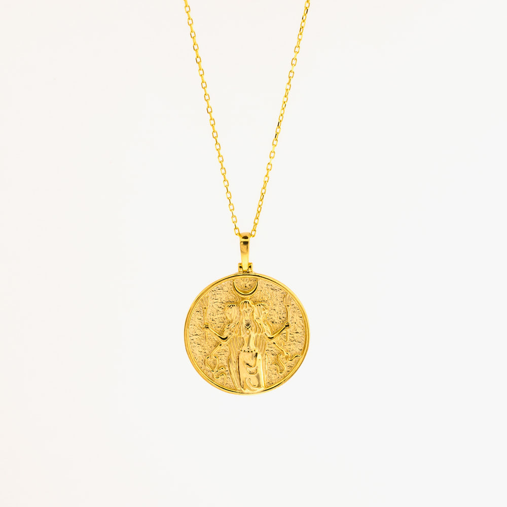 Médaillon Déesse de la Lune - Collier Pendentif