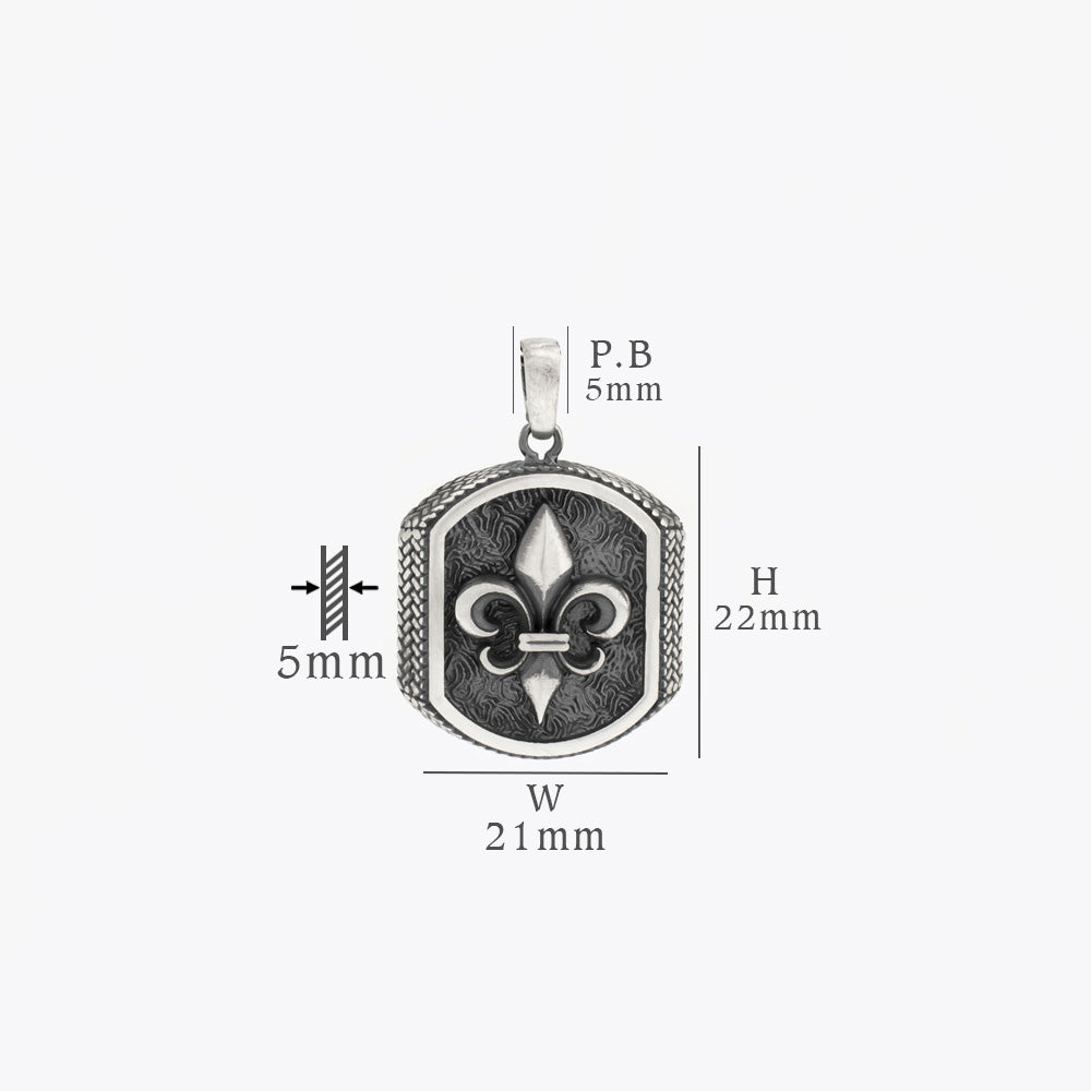 Collier en argent avec pendentif BLARY075