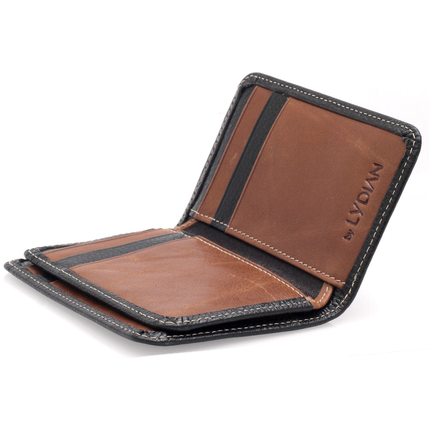 Zwarte Leren Kaartholder 3304 - by LYDIAN