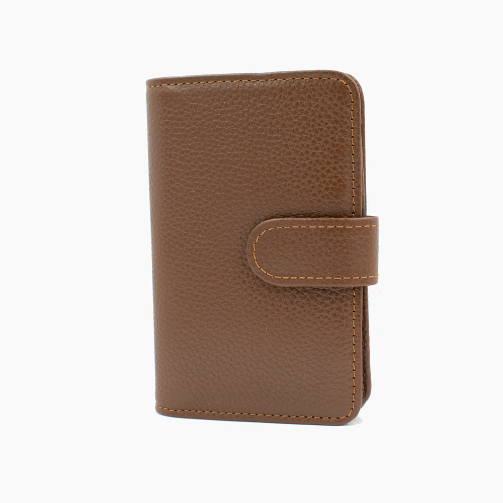Porte-cartes en cuir marron 3304TT