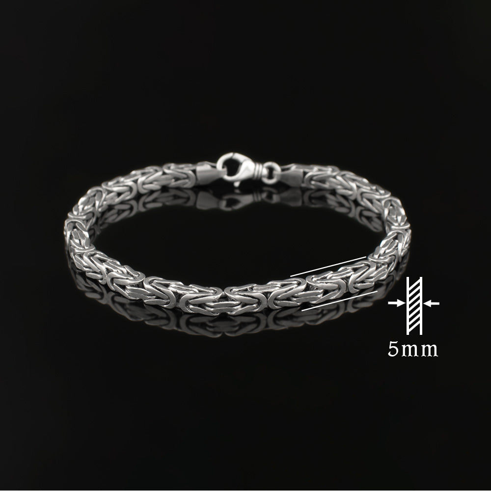 Bracelet homme argent maillon roi BLMN003-B