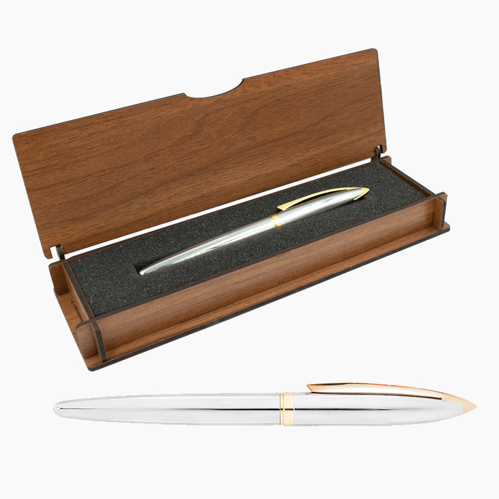 Ensemble de stylos personnalisés - Ensemble d'écriture avec boîte en bois gravée BLP2158