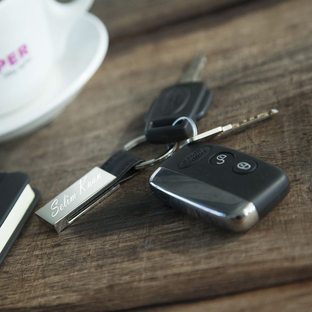 Porte-clés en cuir avec gravure BLPK016