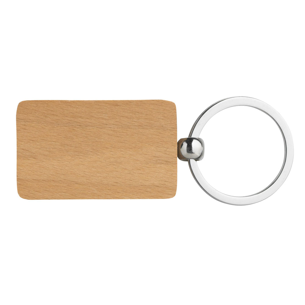 WoodKey Rectangle - porte-clés avec gravure - H