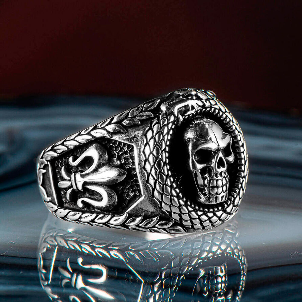 Bague pour homme avec tête de mort fantôme BLTH418