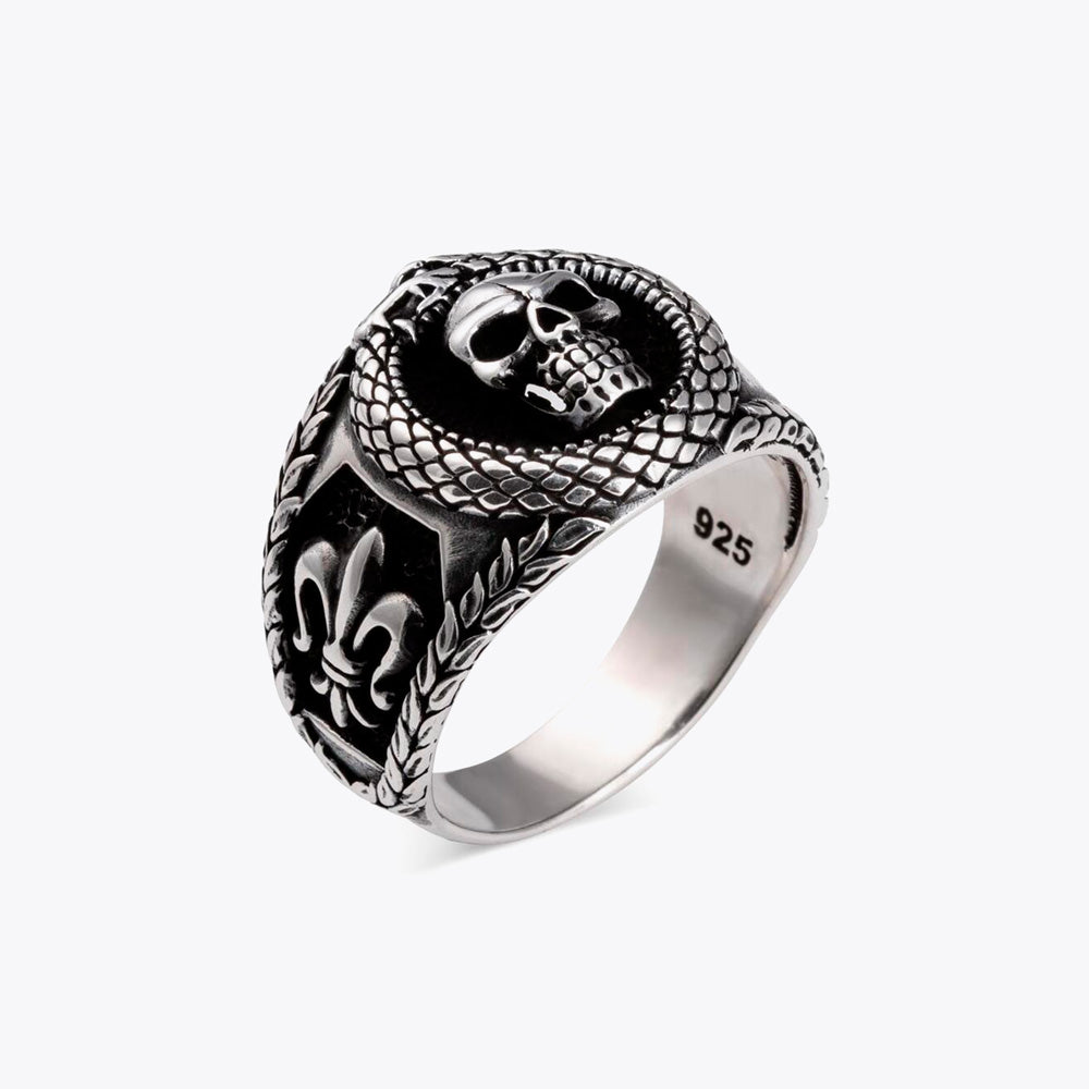 Bague pour homme avec tête de mort fantôme BLTH418