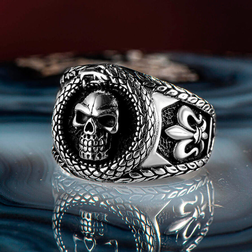 Bague pour homme avec tête de mort fantôme BLTH418