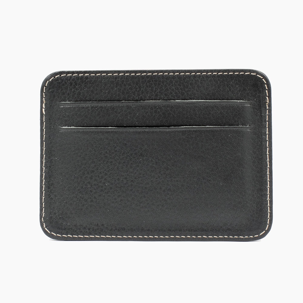 Portefeuille en Cuir Noir et Rouge 023-51