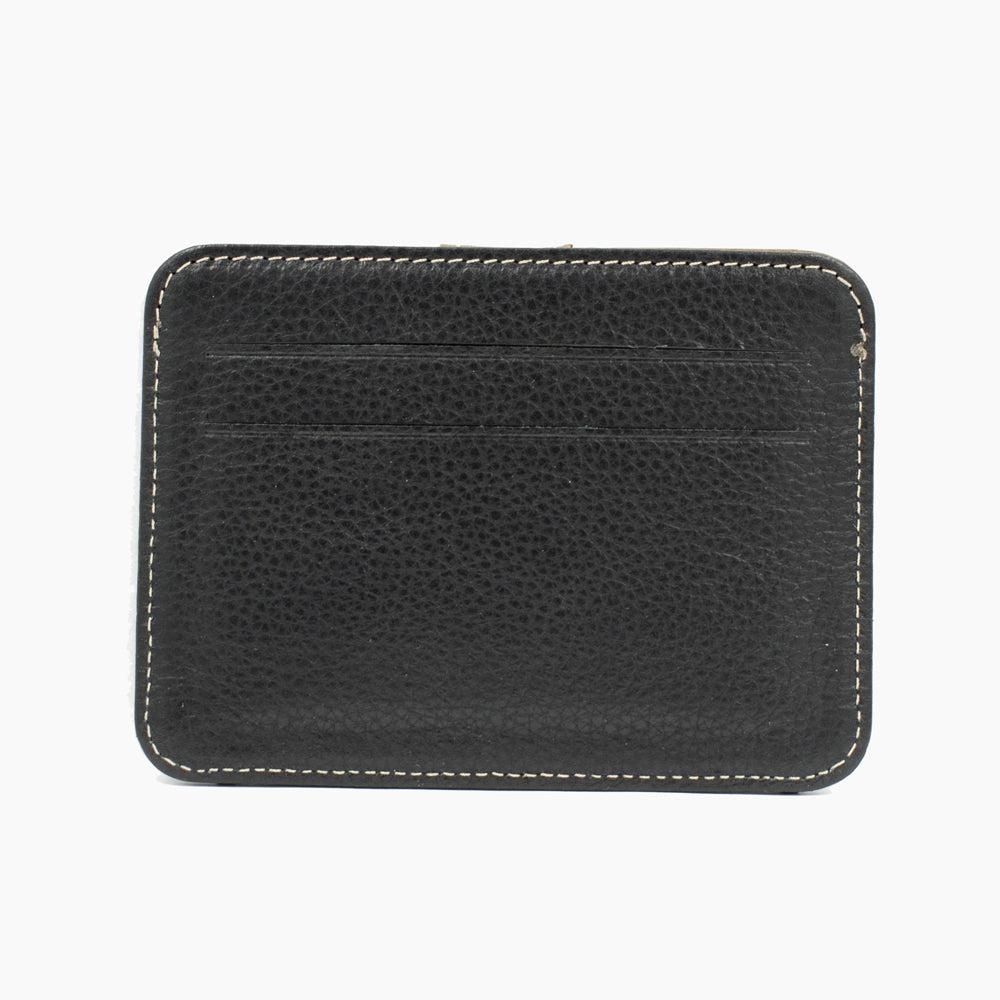 Porte Carte Cuir Noir et Marron 024-04