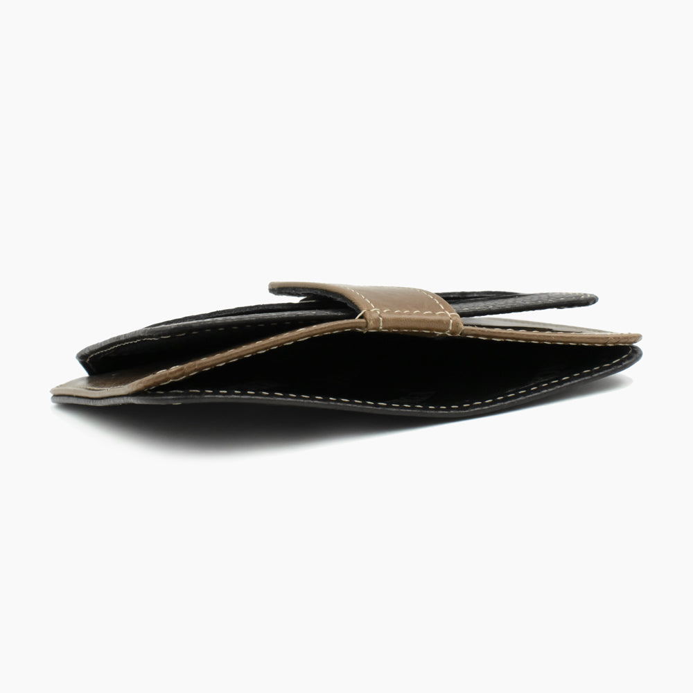 Porte Carte Cuir Noir et Marron 024-04