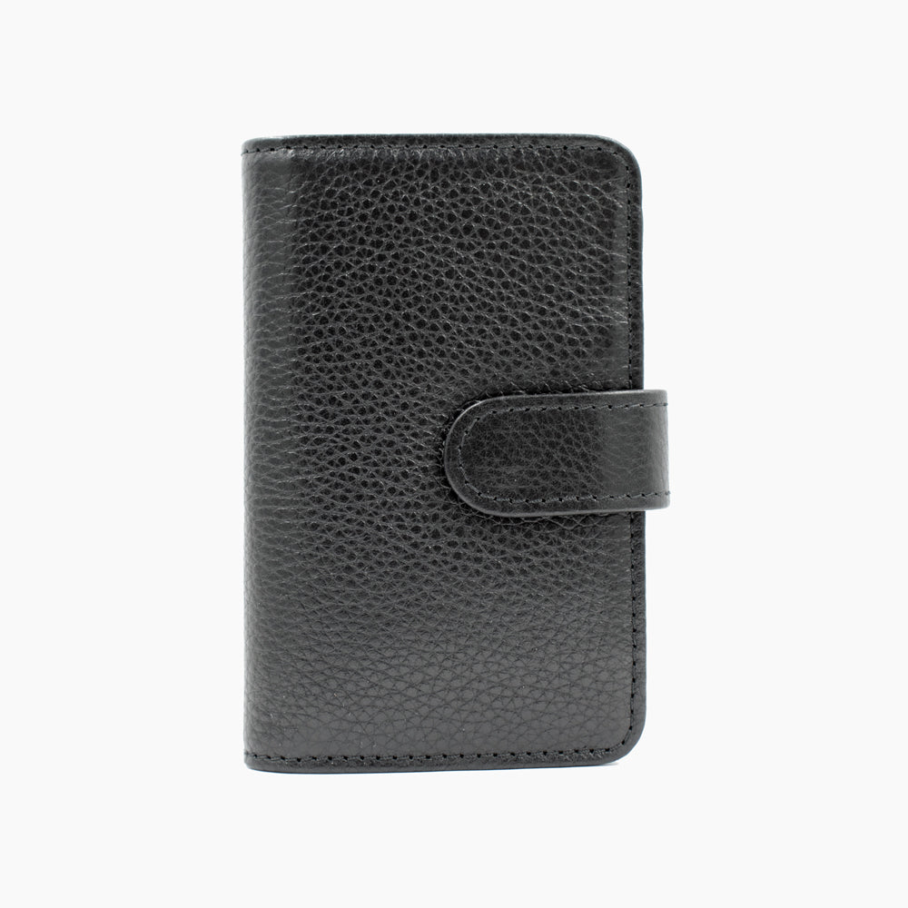 Porte-cartes en cuir noir 3301