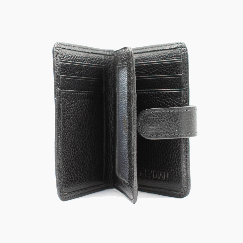 Porte-cartes en cuir noir 3301