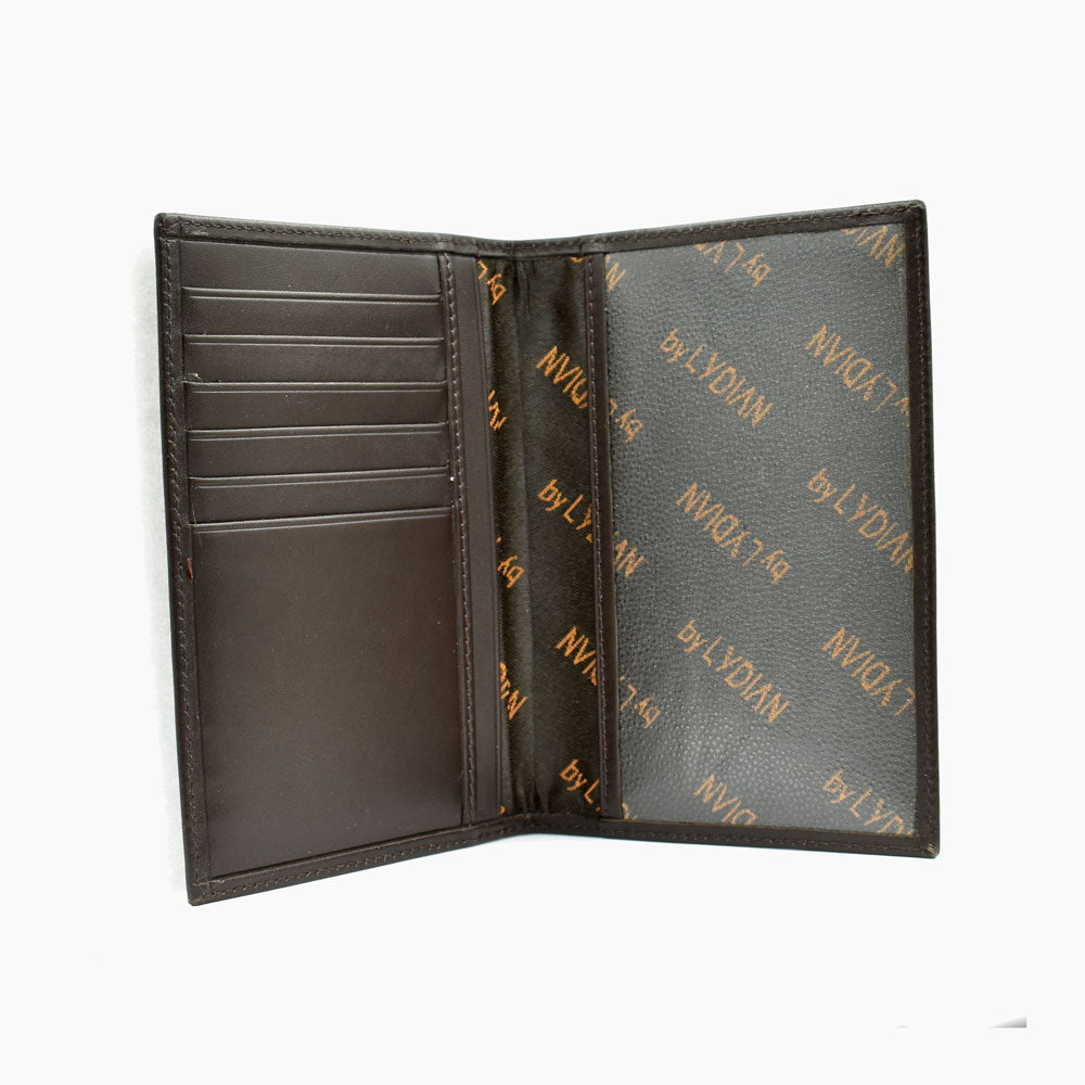 Porte-passeport en cuir marron BLW112BR
