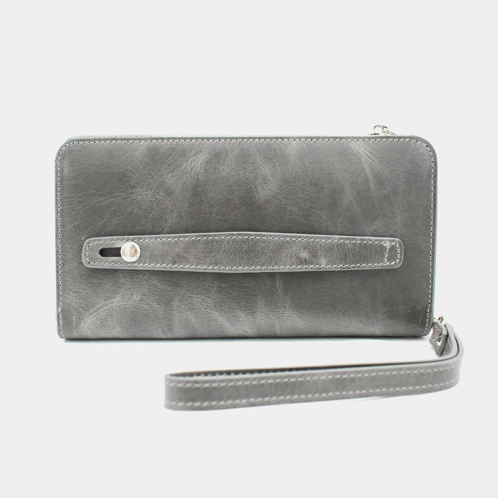 Portefeuille en cuir pour smartphone Gris BLW3034-G