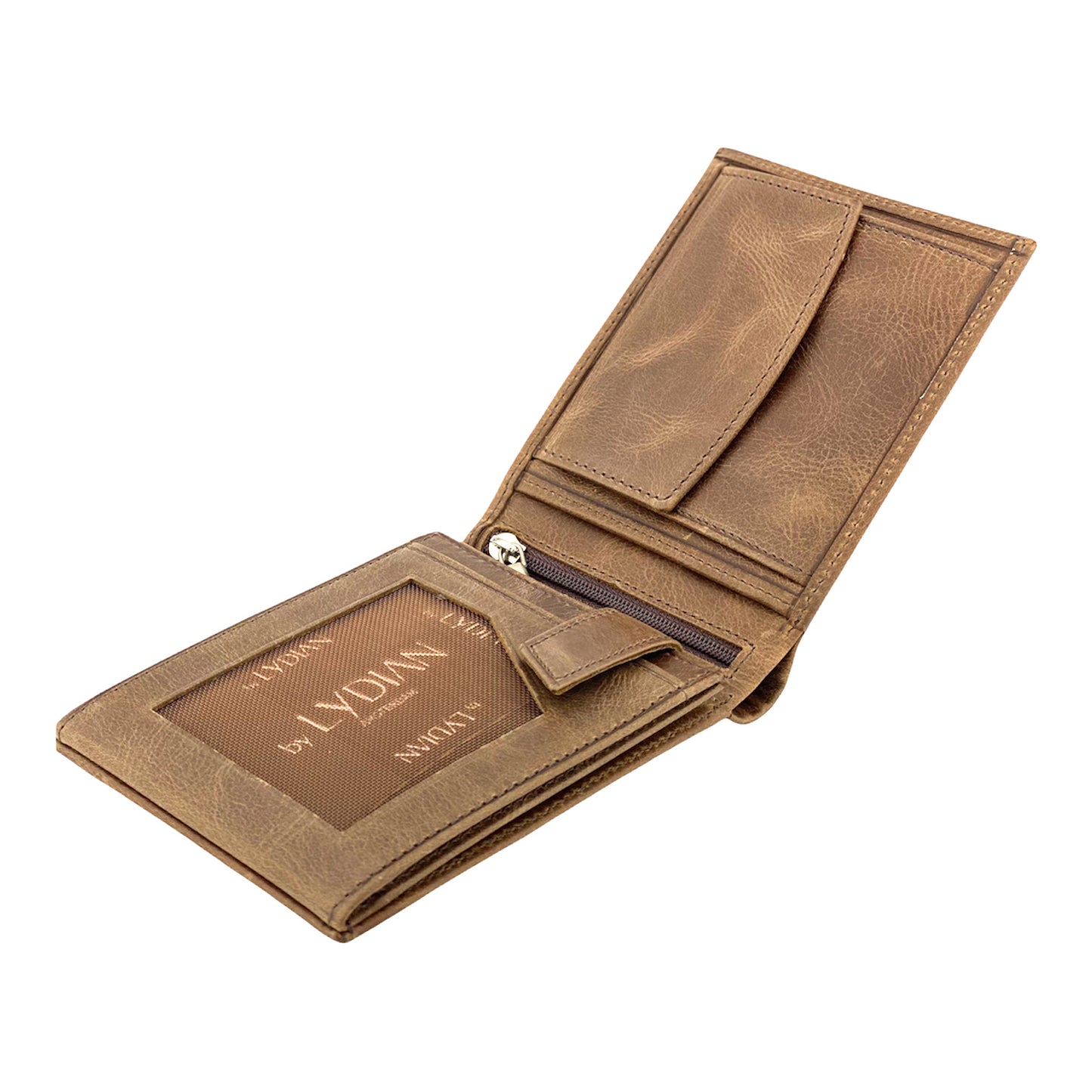 Portefeuille en cuir marron BLW050-GK