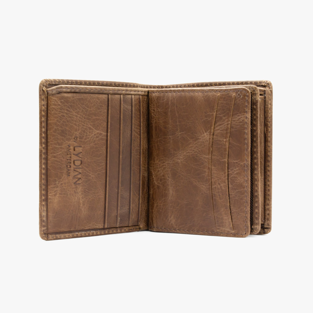 Portefeuille en cuir marron BLW703-CK