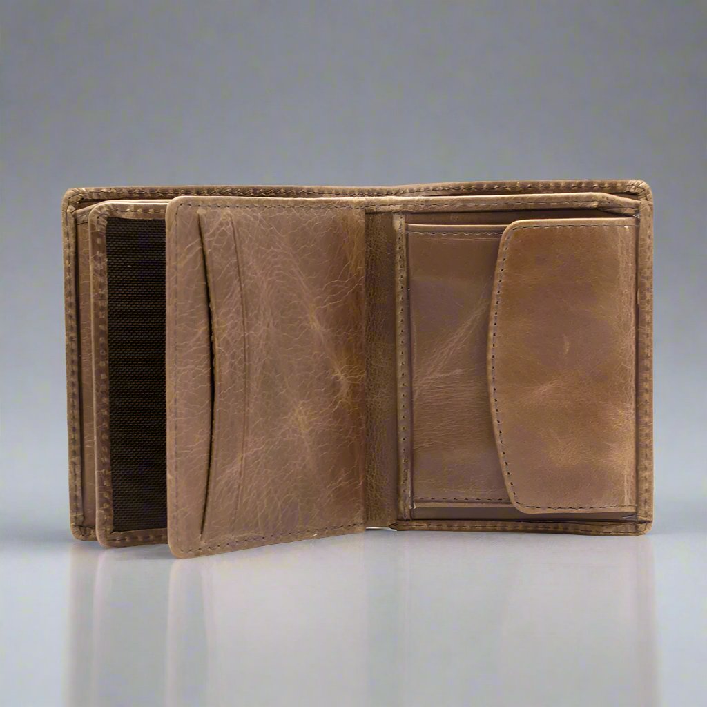 Portefeuille en cuir marron BLW703-CK