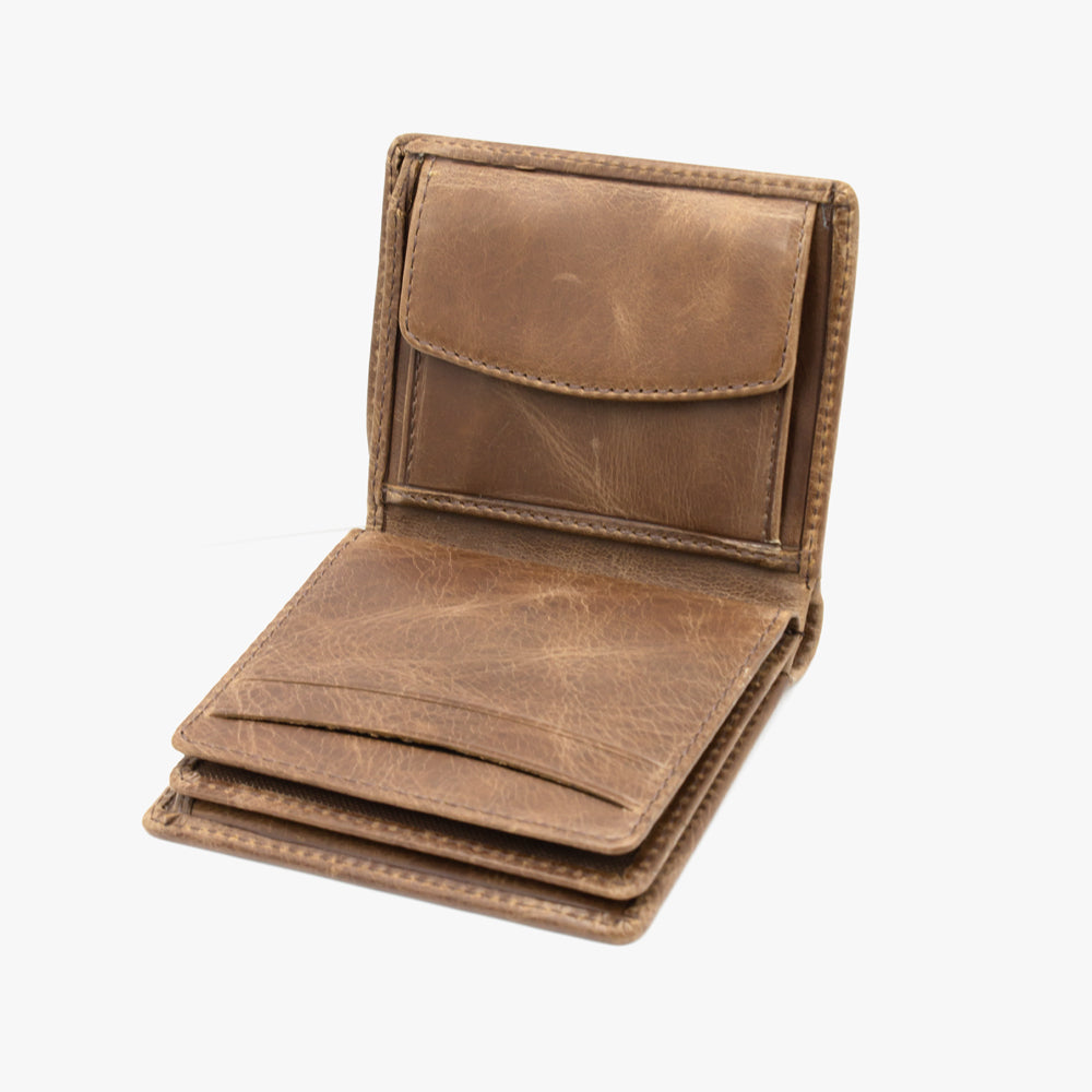 Portefeuille en cuir marron BLW703-CK