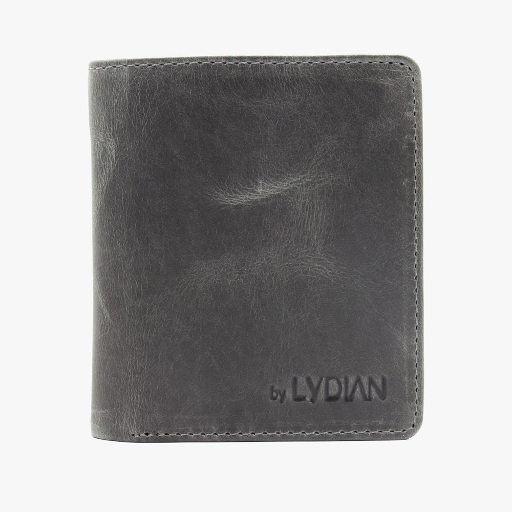 Portefeuille en cuir gris BLW703-G