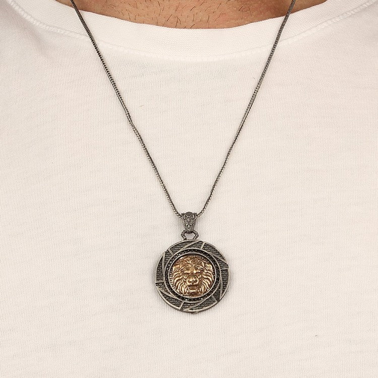 Collier Homme Pendentif Chaîne Lion BLYDK322