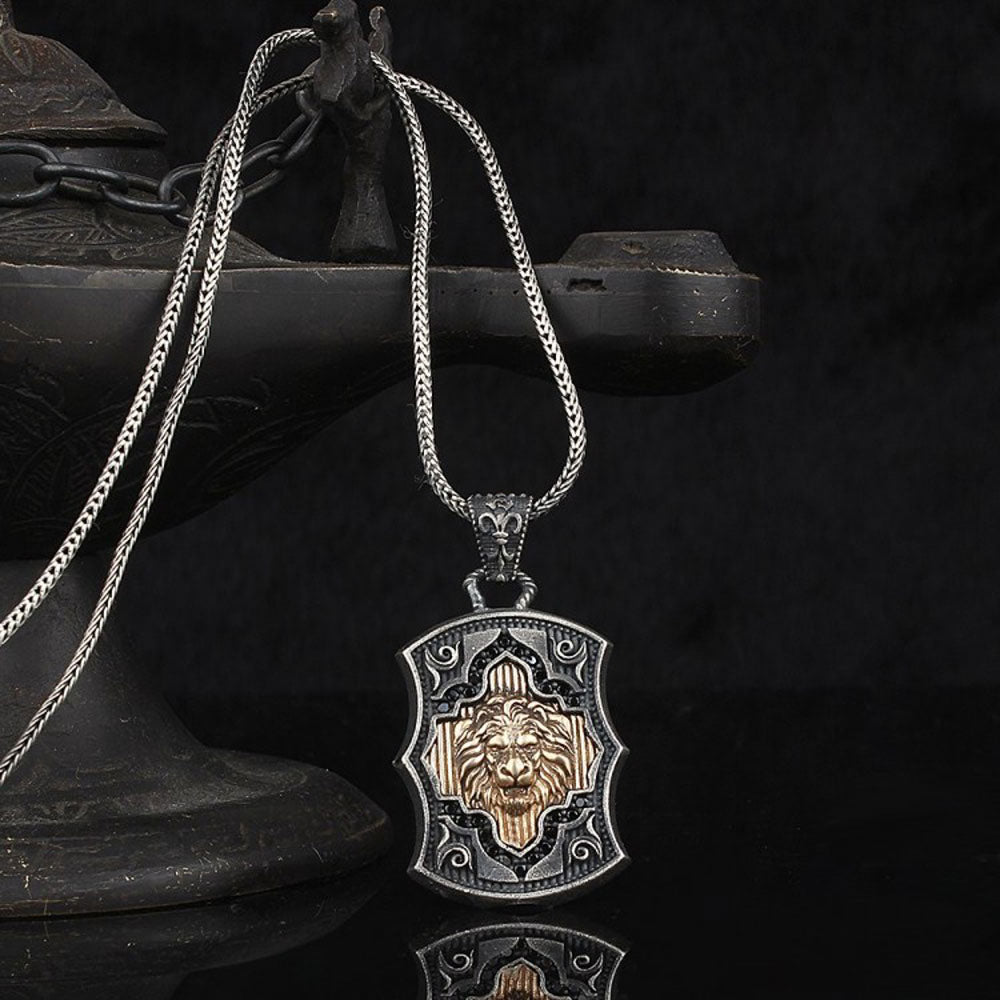 Collier pendentif lion pour homme BLYDK333