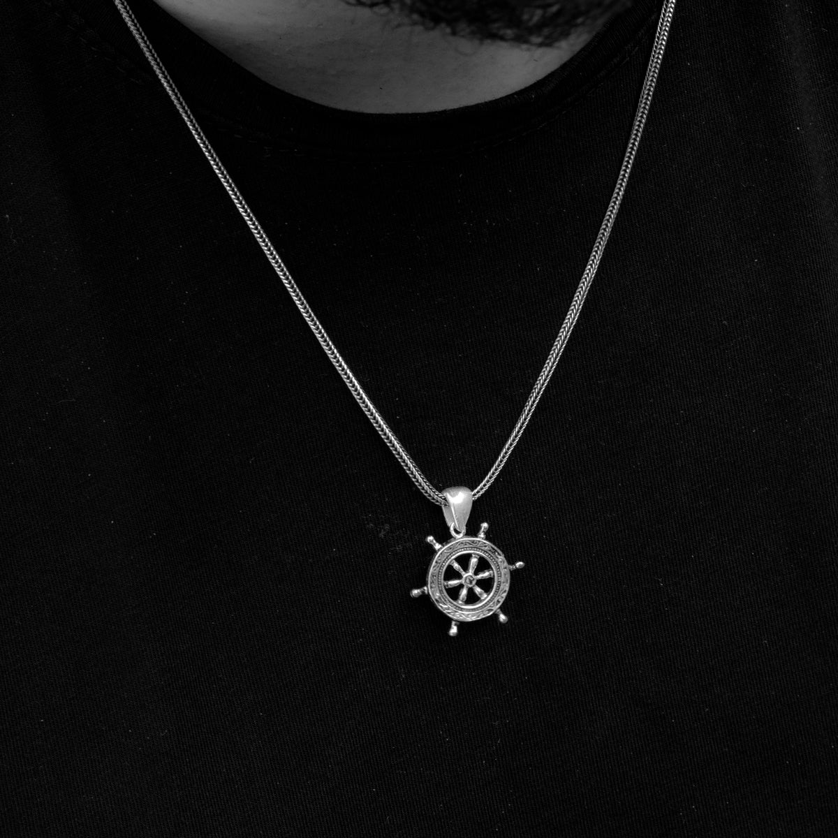 By LYDIAN Collier en argent avec pendentif gouvernail BLYDK083