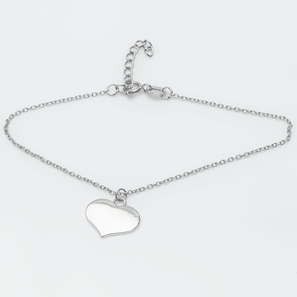 by LYDIAN Bracelet en Argent avec Pendentif Coeur LYMA120
