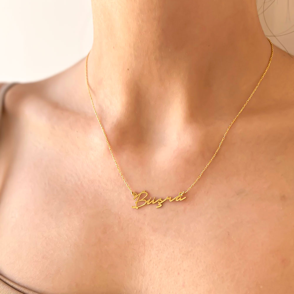 Collier prénom en argent sterling PNC002