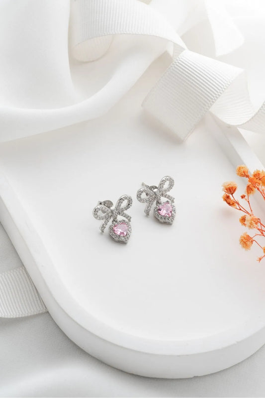 Sweetheart Bow – 925 Sterling Zilver Oorbellen