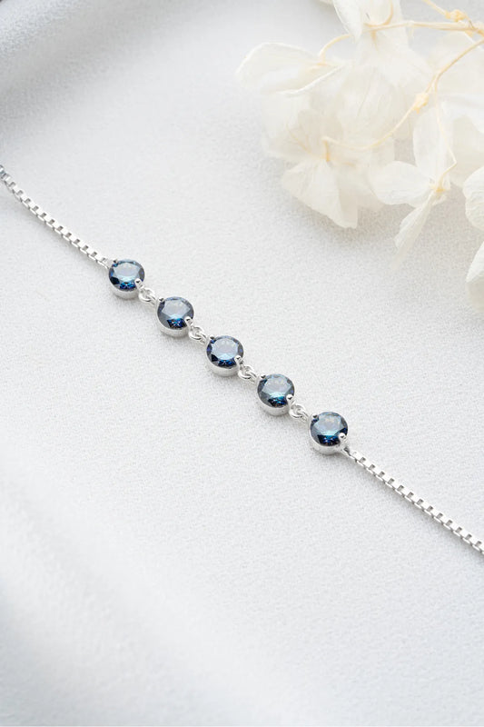 Bracelet de zircone de minuit - 925 argent