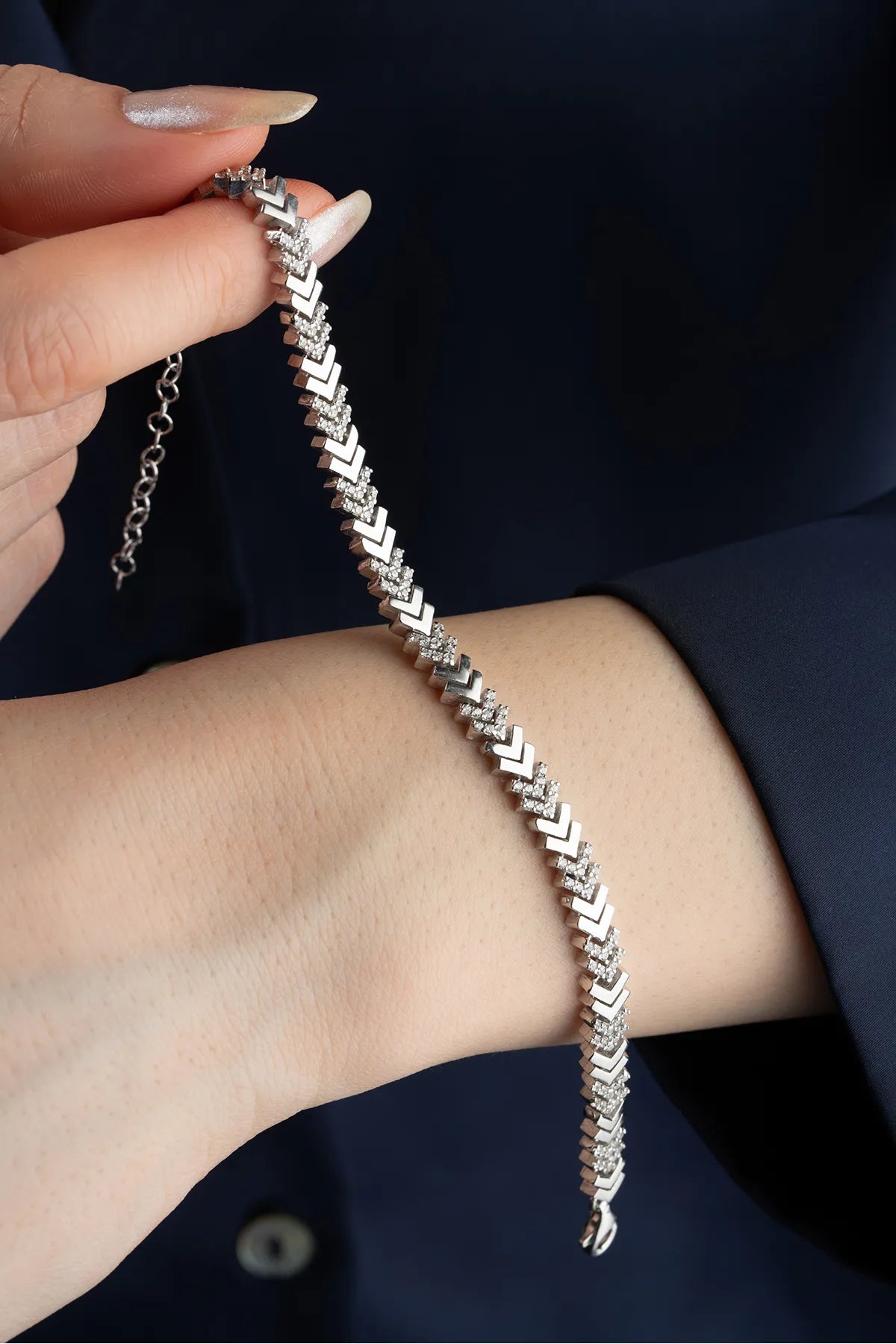 Bracelet Vibe - 925 Silver with Zirconia - par Lydian