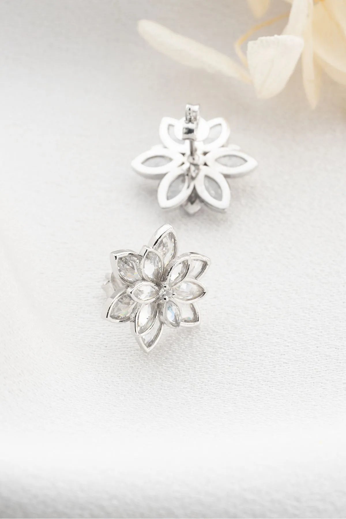 Boucles d'oreilles Lotus - 925 Silver & Zirconia