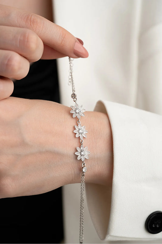 Bracelet Lotus Glow - 925 Silver - Bylydian